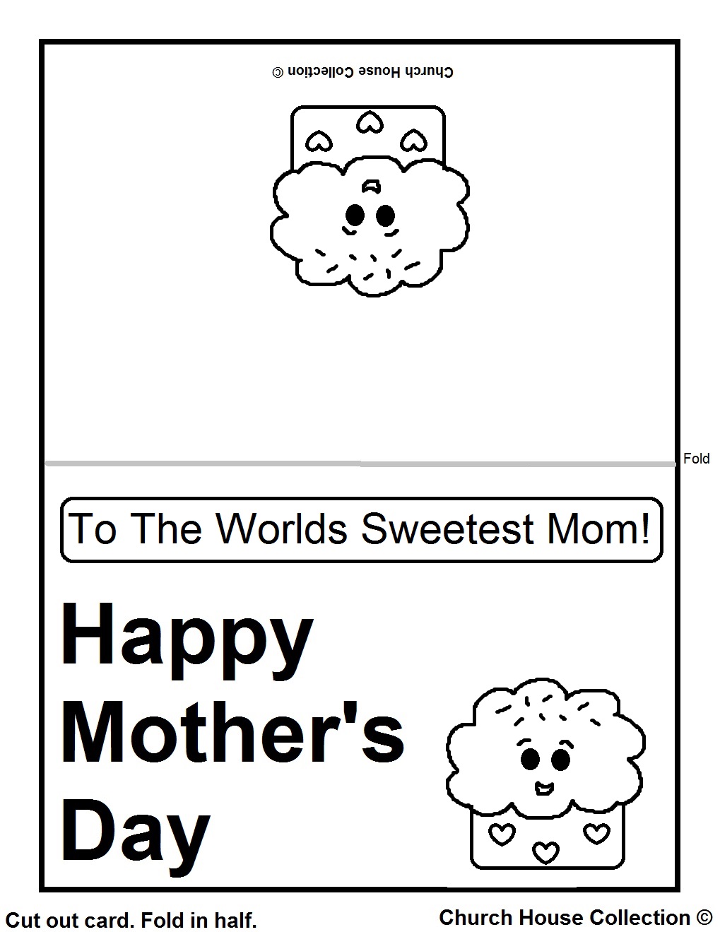 Printable Mother's Day Card For Kids To Color